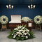 Casket funeral flower arrangement setup Philippines
