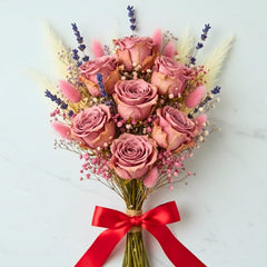 Elegant dried flower bouquet by Chits Floral House