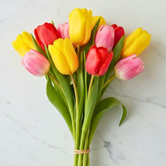 Elegant tulip bouquets in various colors handcrafted by Chits Floral House