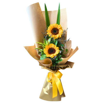 two-sunflower-bouquet-neutral-wrapping