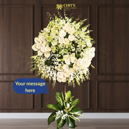 Ethereal Serenity Standing Tribute funeral flowers Chits Floral House Philippines