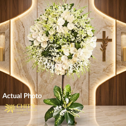 Ethereal Serenity Standing Tribute funeral flowers Chits Floral House Philippines