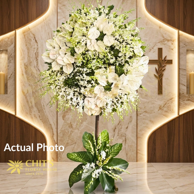 Ethereal Serenity Standing Tribute funeral flowers Chits Floral House Philippines