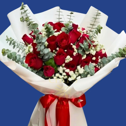 Hand-arranged fresh red roses bouquet gift Philippines