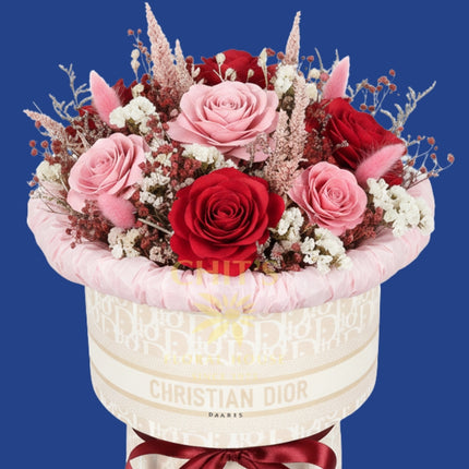 Garden-inspired Couture Everbloom bouquet with eco-friendly flowers