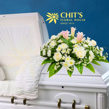 Graceful Remembrance Casket funeral flowers Chits Floral House Philippines