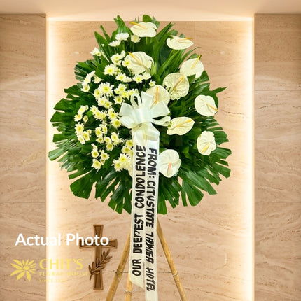 Heavenly Grace Standing Tribute white funeral flowers Chits Floral House Philippines