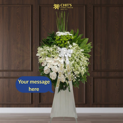 Heavenly Serenade Standing Tribute funeral flowers Chits Floral House Philippines