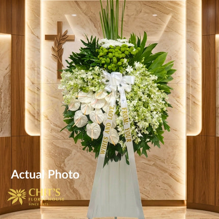 Heavenly Serenade Standing Tribute funeral flowers Chits Floral House Philippines