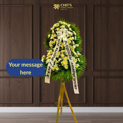 Pure Serenity Standing Tribute white funeral flowers in the Philippines