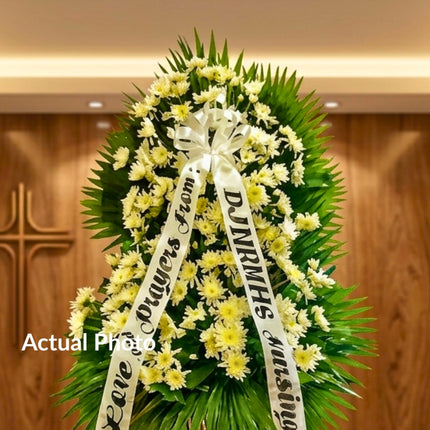 Pure Serenity Standing Tribute white funeral flowers in the Philippines