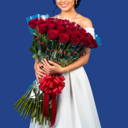 Elegant red rose bouquet ideal for debut or romantic occasions