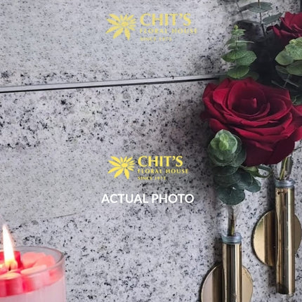 Pure Devotion | Red Rose Columbarium Wall Arrangement