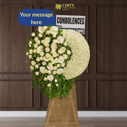 Symphony of Peace Funeral Stand white funeral flowers Chits Floral House Philippines