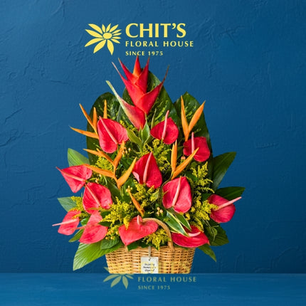 Eternal Paradise – Tropical Heliconia Sympathy Tribute