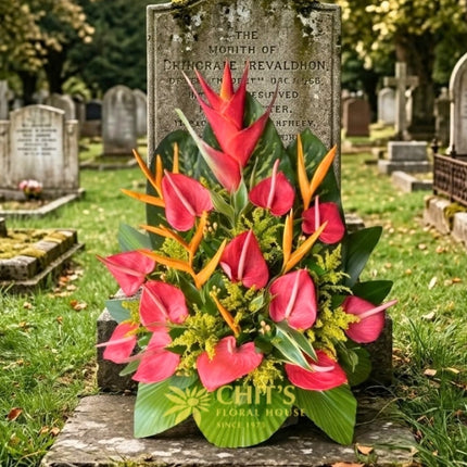 Eternal Paradise – Tropical Heliconia Sympathy Tribute