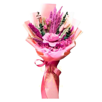 Velvet Wood & Wildflower wooden flower bouquet with dried accents
