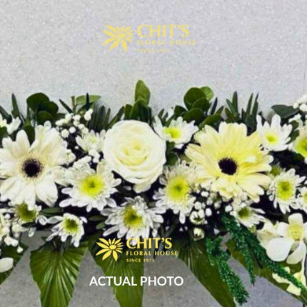 Angel’s Rest – White Columbarium Niche Flower Arrangement
