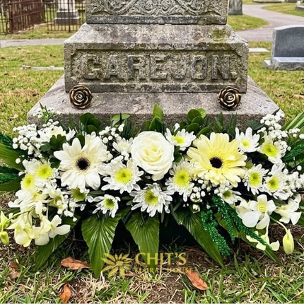 Angel’s Rest – White Columbarium Niche Flower Arrangement
