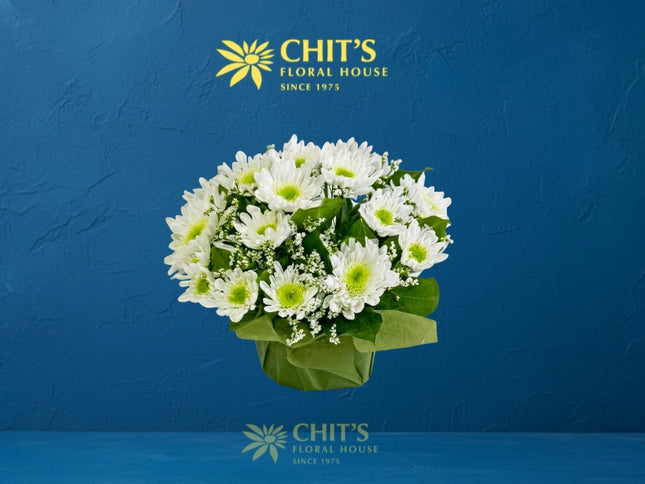 Little Light White Mums Undas Memorial Centerpiece