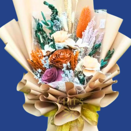 Wildwood Preserve dried flower bouquet with imported accents