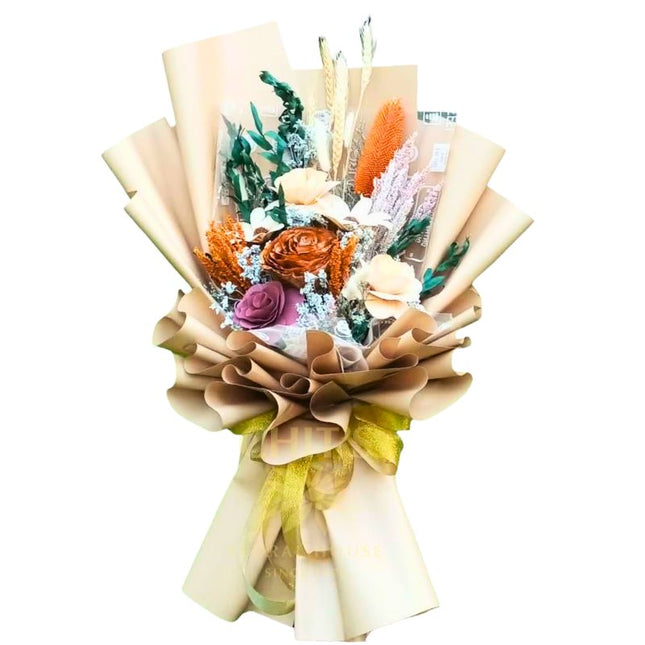 Wildwood Preserve dried flower bouquet with imported accents